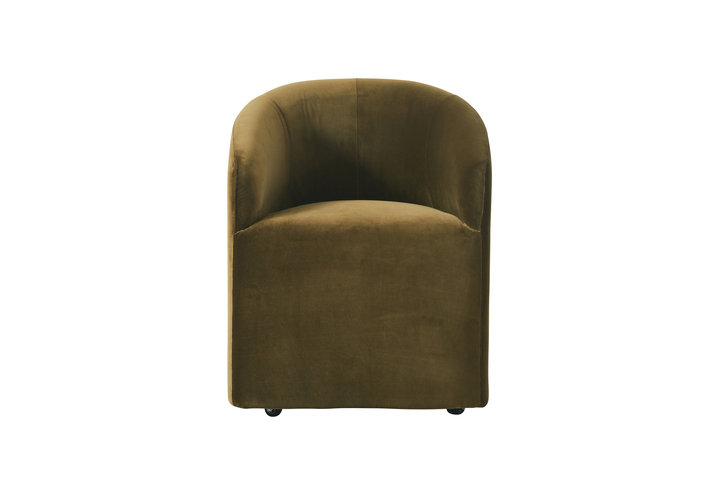 Alto Velvet Olive Dining Chair by Andrew Martin 