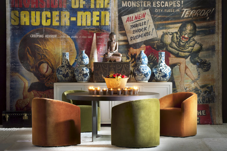 Alto Velvet Olive Dining Chair by Andrew Martin 