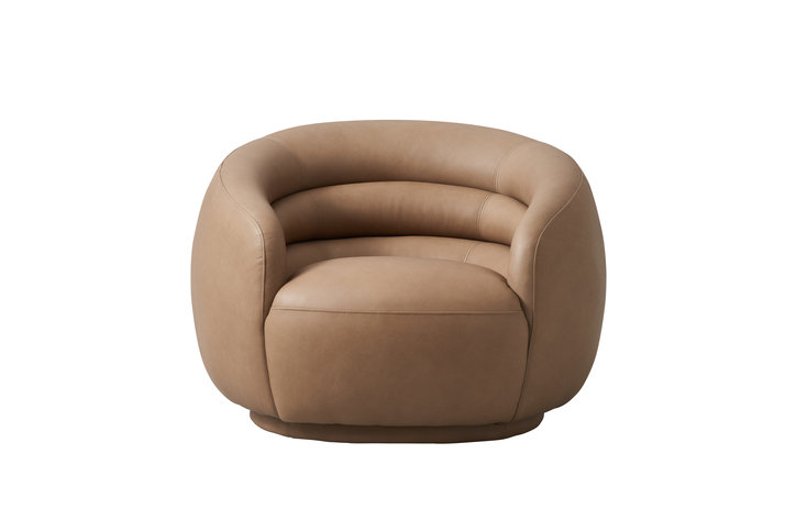 Haynes Leather Swivel Chair by Andrew Martin 