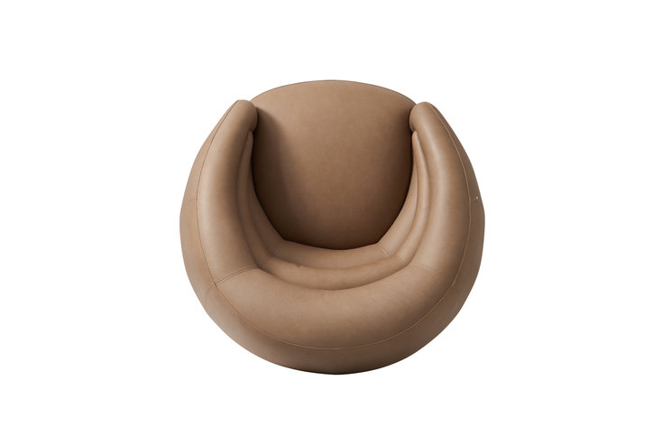 Haynes Leather Swivel Chair by Andrew Martin 