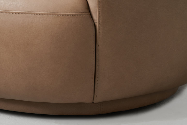 Haynes Leather Swivel Chair by Andrew Martin 