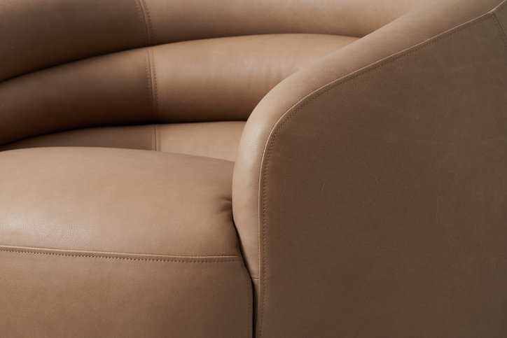 Haynes Leather Swivel Chair by Andrew Martin 
