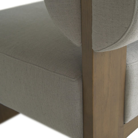 Pello Grey Linen Occasional Chair by Andrew Martin 