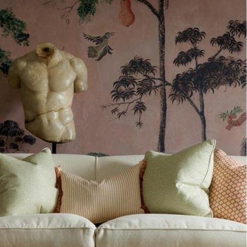 Picket Orange Fabric by Andrew Martin 