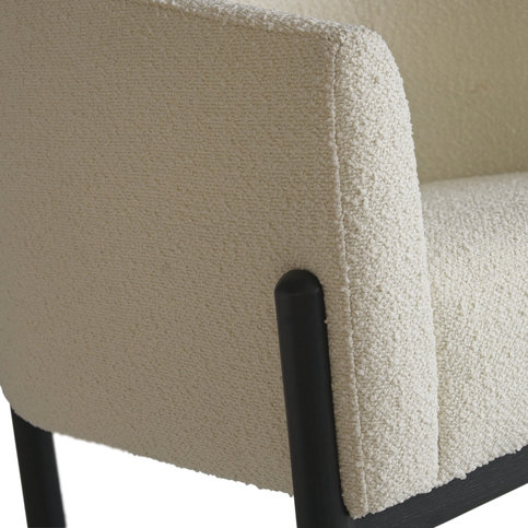 Winnie White Boucle Armchair by Andrew Martin 