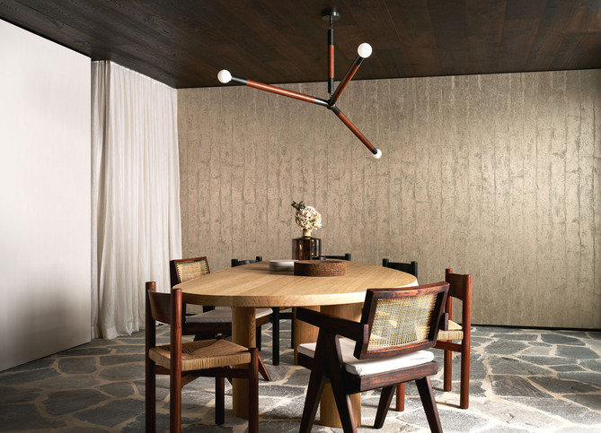 Alepine Shiny Ochre Wallpaper by Arte