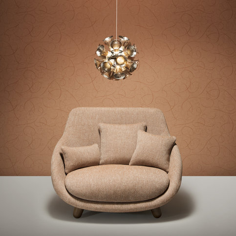 Calligraphy Bird Blossom Wallcovering by Arte