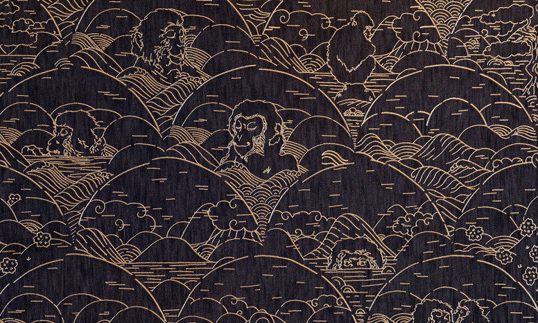 Indigo Macaque Ivory by Arte