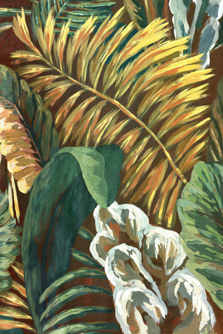 Verdure Green Gold Wallpaper by Arte