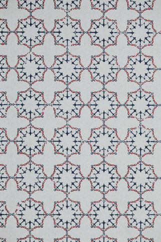 Anchor Tile Red/White/Blue Wallpaper by Barneby Gates 