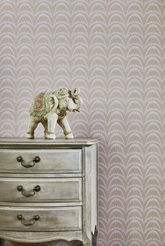 Arcade Pastel Pink Wallpaper by Barneby Gates