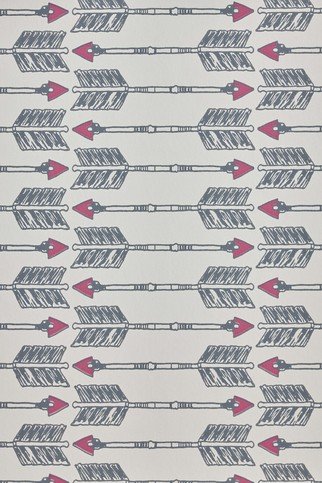 Arrows Charcoal Pink Wallpaper by Barneby Gates
