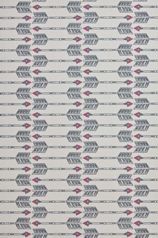 Arrows Charcoal Pink Wallpaper by Barneby Gates