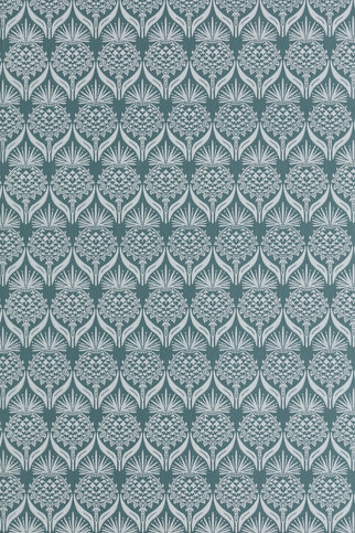 Artichoke Thistle Teal Wallpaper by Barneby Gates