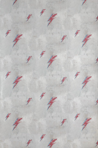 Bolt from Mars Red on Natural Wallpaper by Barneby Gates