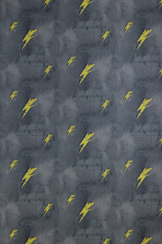 Bolt from Mars Yellow on Charcoal Wallpaper by Barneby Gates
