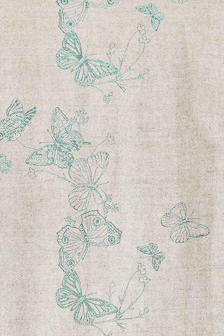Butterflies Ice Blue Fabric by Barneby Gates