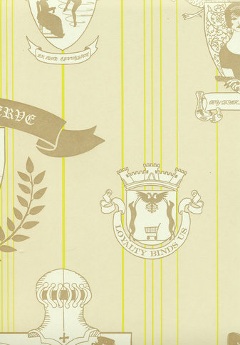 Carpe Noctem Lime / Gold Wallpaper by Barneby Gates