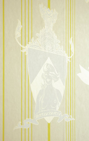 Carpe Noctem Lime / Gold Wallpaper by Barneby Gates