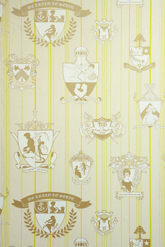 Carpe Noctem Lime / Gold Wallpaper by Barneby Gates