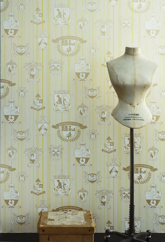 Carpe Noctem Lime / Gold Wallpaper by Barneby Gates