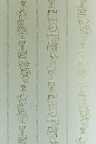 Chairs Eau de Nil Wallpaper by Barneby Gates
