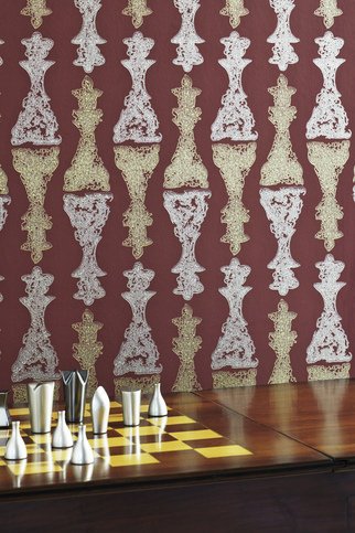 Chess Burgundy Wallpaper by Barneby Gates