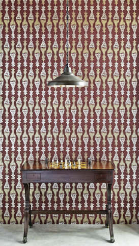 Chess Burgundy Wallpaper by Barneby Gates