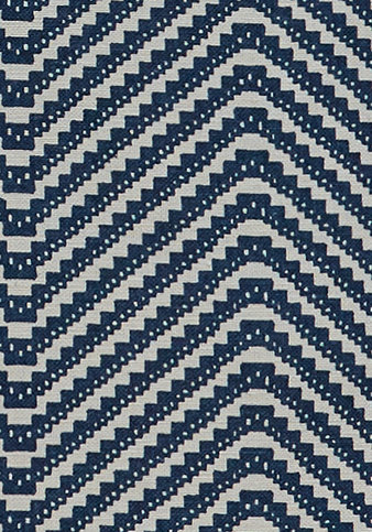Chevron Ink Blue Fabric by Barneby Gates