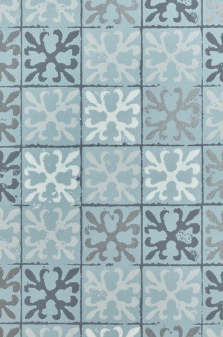 Fleur de Lys Tile Canteen Blue Wallpaper by Barneby Gates