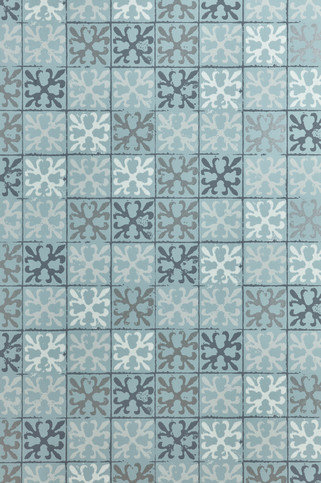 Fleur de Lys Tile Canteen Blue Wallpaper by Barneby Gates