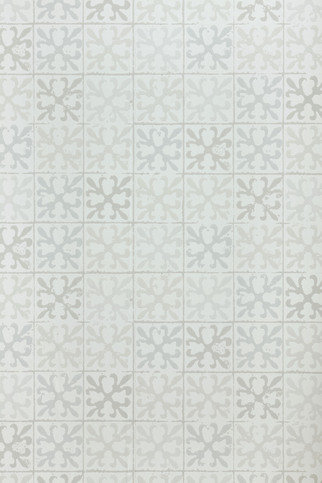 Fleur de Lys Tile Vintage Grey Wallpaper by Barneby Gates