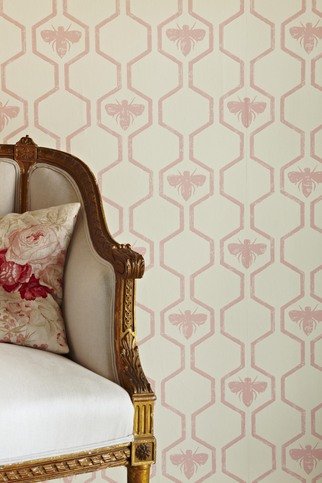 Honey Bee Rose on Stone Wallpaper by Barneby Gates 