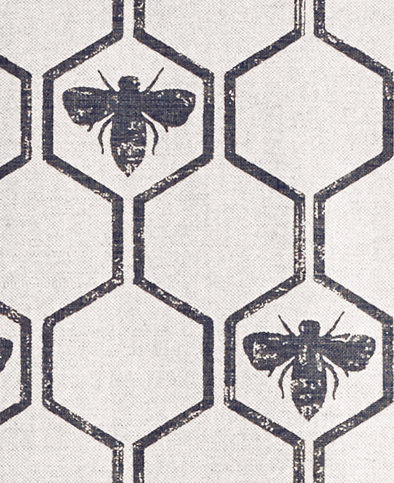 Honey Bees Charcoal Fabric by Barneby Gates 