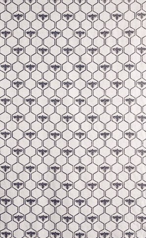 Honey Bees Charcoal Fabric by Barneby Gates 