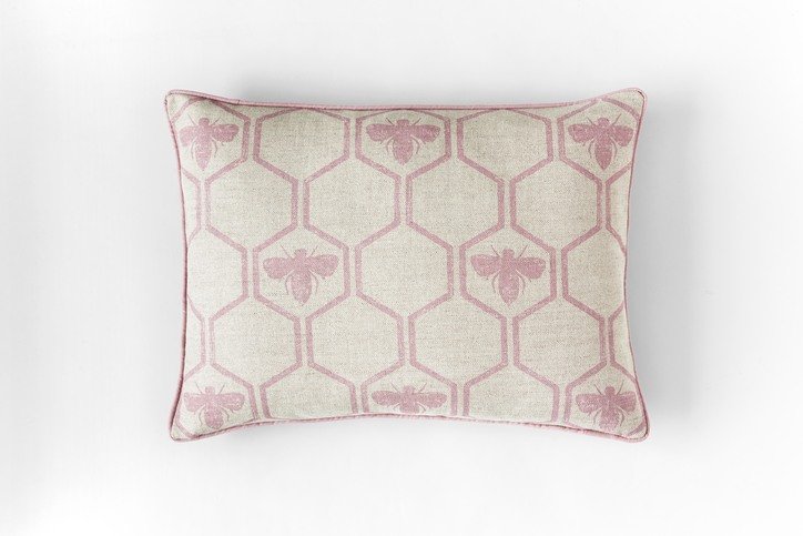 Honey Bees Rose Cushion by Barneby Gates 