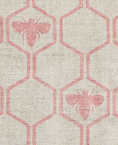Honey Bees Rose Fabric by Barneby Gates