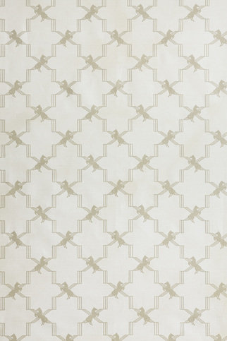Horse Trellis Metallic Stone Fabric by Barneby Gates 