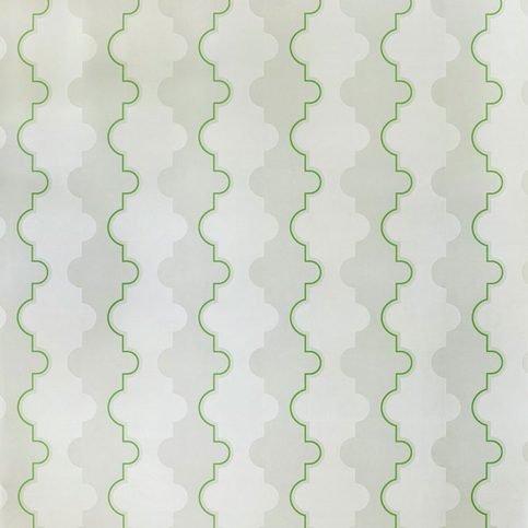 Jigsaw Stripe Green Wallpaper by Barneby Gates