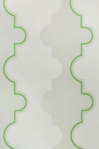 Jigsaw Stripe Green Wallpaper by Barneby Gates