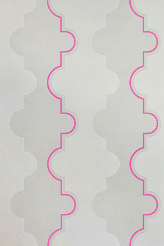 Jigsaw Stripe Pink Wallpaper by Barneby Gates