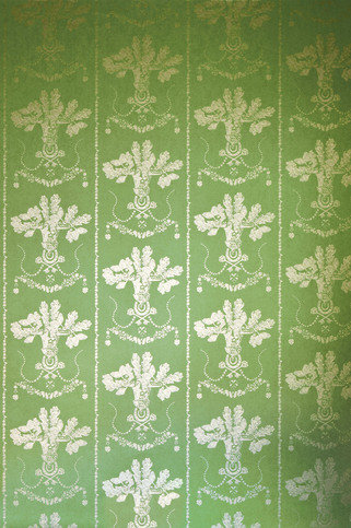 Lucky Charms Georgian Green Wallpaper by Barneby Gates