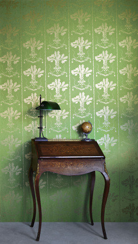 Lucky Charms Georgian Green Wallpaper by Barneby Gates