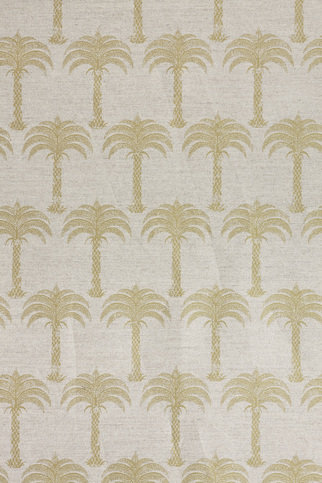 Marrakech Palm Gold on Natural Fabric by Barneby Gates