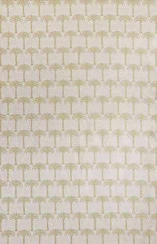 Marrakech Palm Gold on Natural Fabric by Barneby Gates