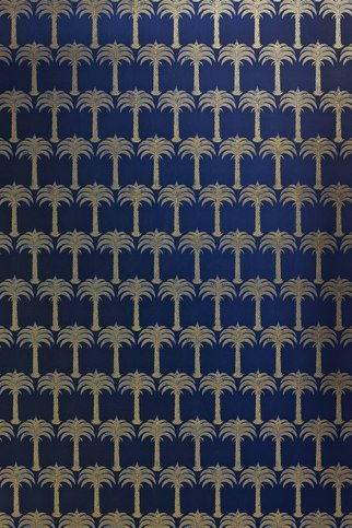 Marrakech Palm Midnight Blue Wallpaper by Barneby Gates