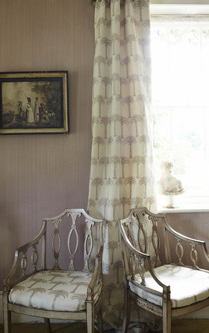 Marrakech Palm Soft Gold Fabric by Barneby Gates