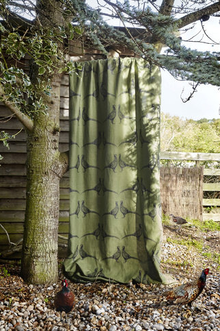 Pheasant Camo Green Fabric by Barneby Gates