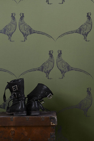 Pheasant Camo Green Wallpaper by Barneby Gates