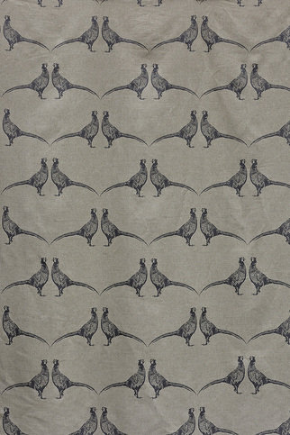 Pheasant Charcoal on Natural Fabric by Barneby Gates